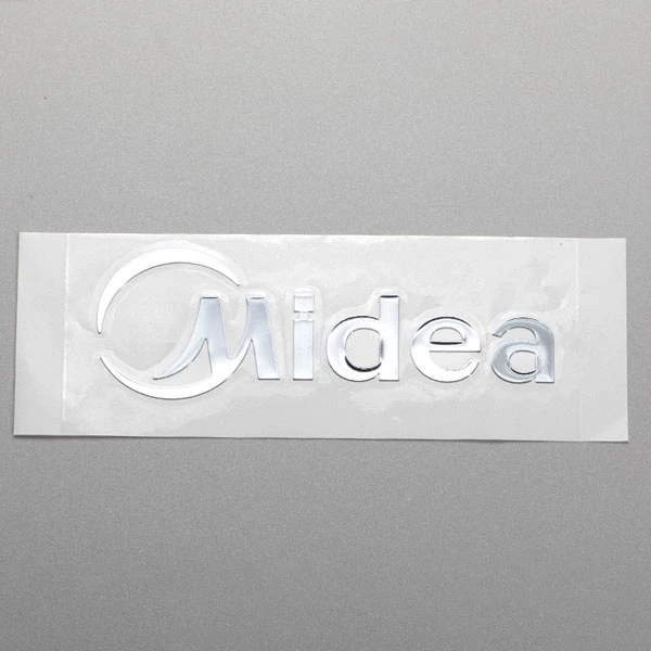 Anpassad tunn elektroform guld Nickel 3D-logoöverföring metalliska bokstäver Etiketter UV kosmetiska metalldekaler Kromdekallim