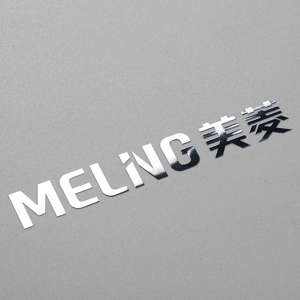 Anpassningsbara metallklistermärken Nickel glänsande värmebeständig logotyp