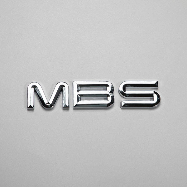 Förkromad ABS 3D-emblem Bil Silver Mirror Logotyp