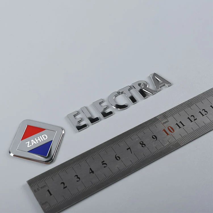 3D Metal Plate -klistermärke