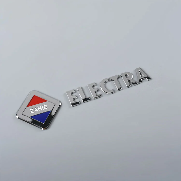 3D Metal Plate -klistermärke