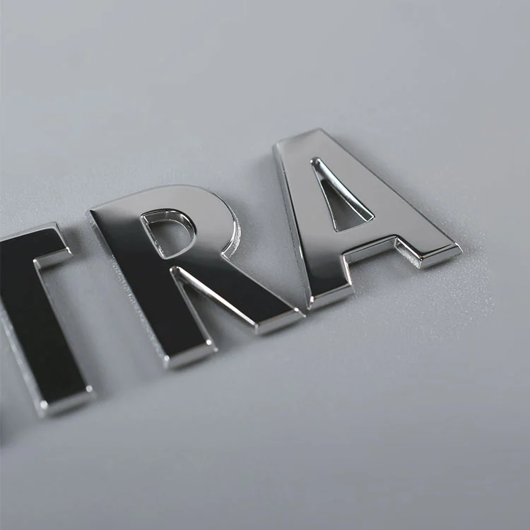 3D Metal Plate -klistermärke