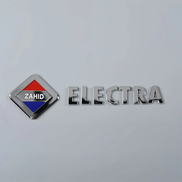 3D Metal Plate -klistermärke