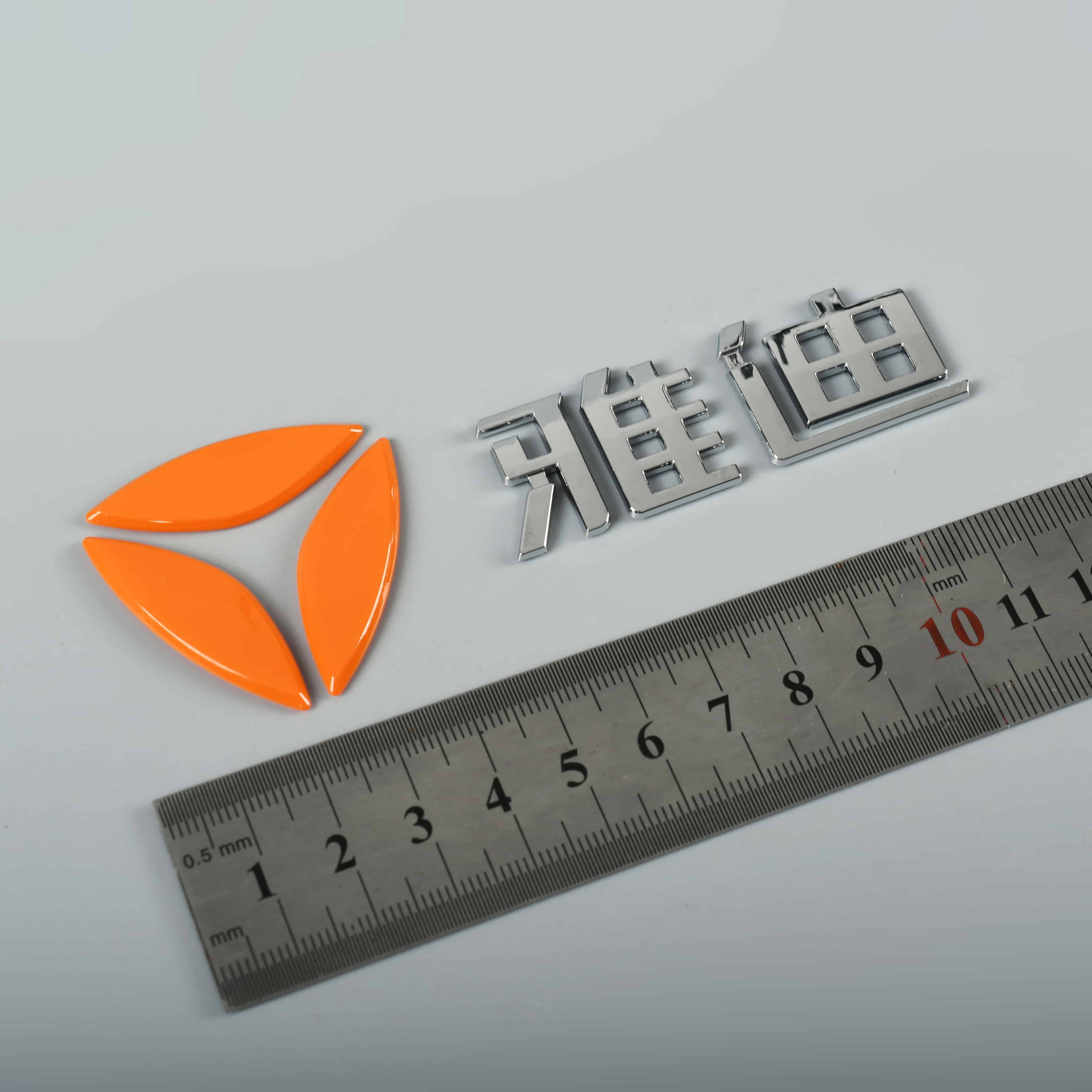 3D Motorcykeletikett Klistermärke Plast Chrome Logo ABS Badge