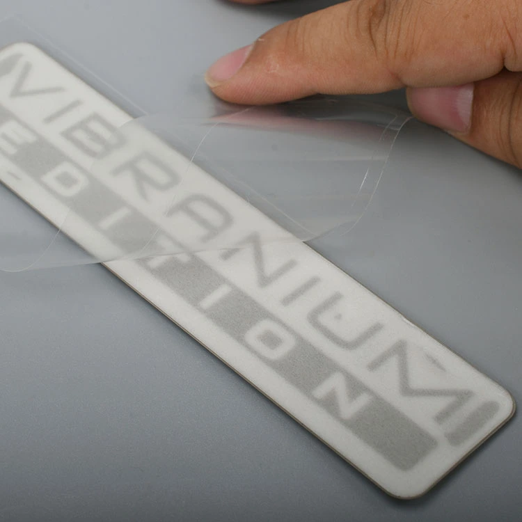 Elektroform metalletikett Nickellogotypklistermärke