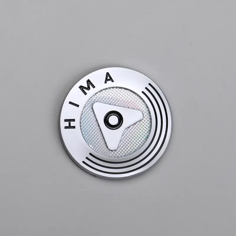3D metall nickel klistermärke