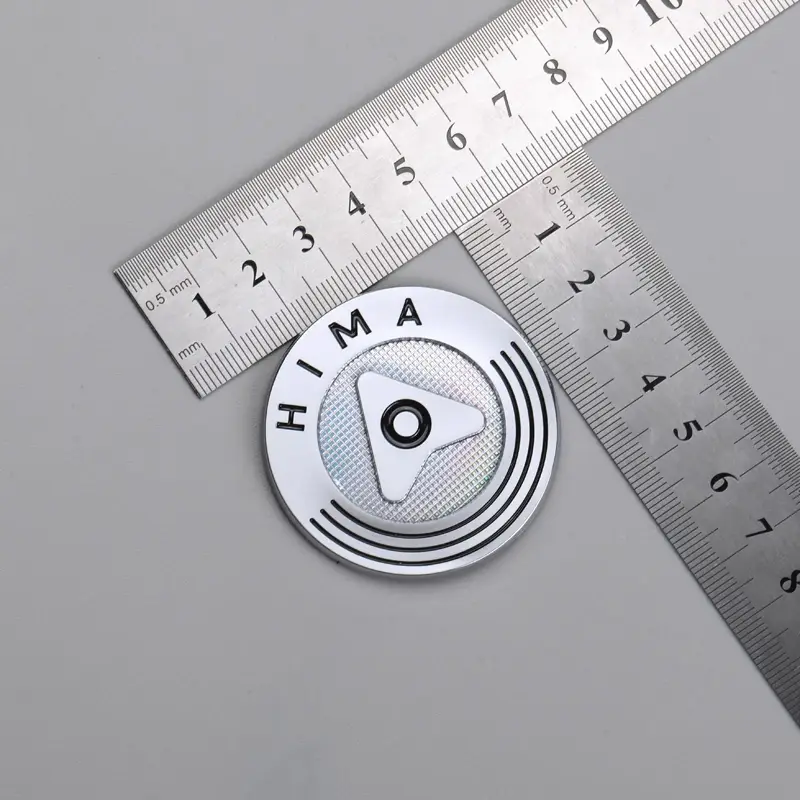 3D metall nickel klistermärke