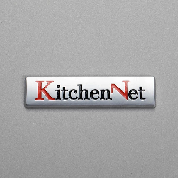 Tillverkare Custom ABS Plast Letter Emblem Sticker Specialized kylskåp dekorativa Emblem