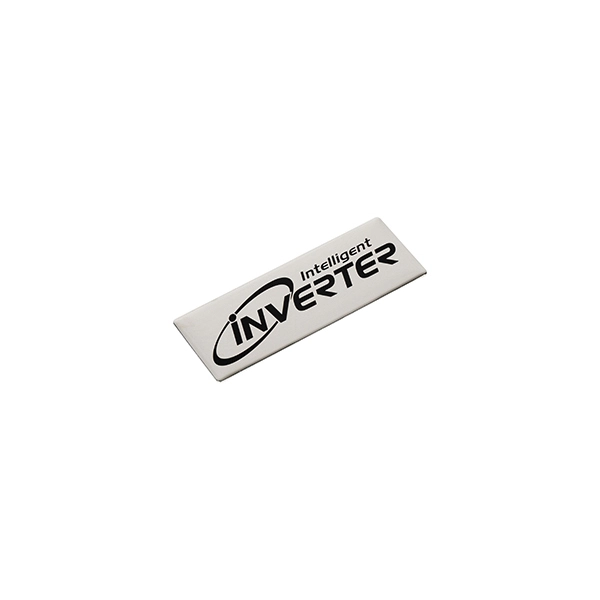 Logotypmärke i aluminium