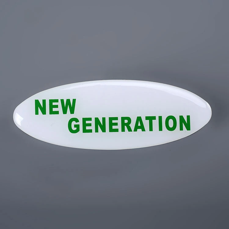 3D -logotyp Clear Harts Epoxy Sticker
