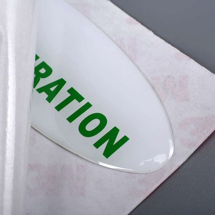 3D -logotyp Clear Harts Epoxy Sticker