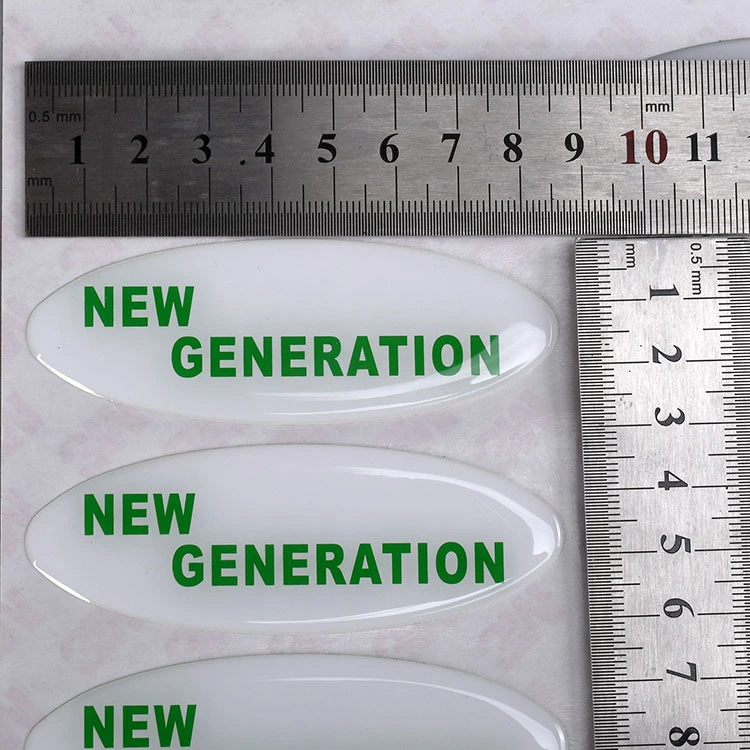 3D -logotyp Clear Harts Epoxy Sticker