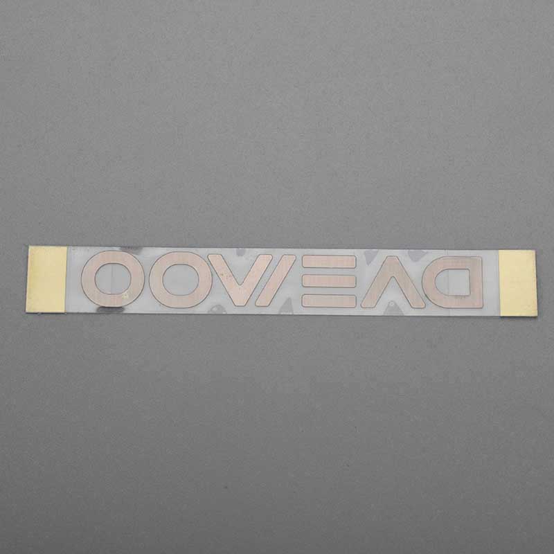 Electroform Transfer Metal Sticker Logotyp