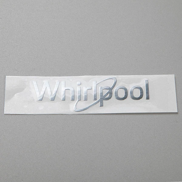 Custom Metal Transfer Sticker Nickel Metallic borstad Transfer Label Transfer Metal logotyp Sticker