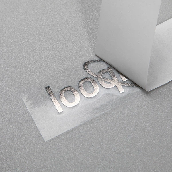 Custom Metal Transfer Sticker Nickel Metallic borstad Transfer Label Transfer Metal logotyp Sticker