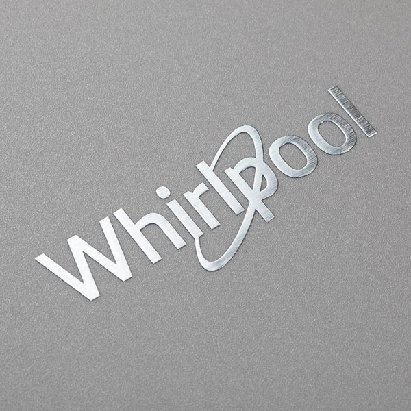 Custom Metal Transfer Sticker Nickel Metallic borstad Transfer Label Transfer Metal logotyp Sticker