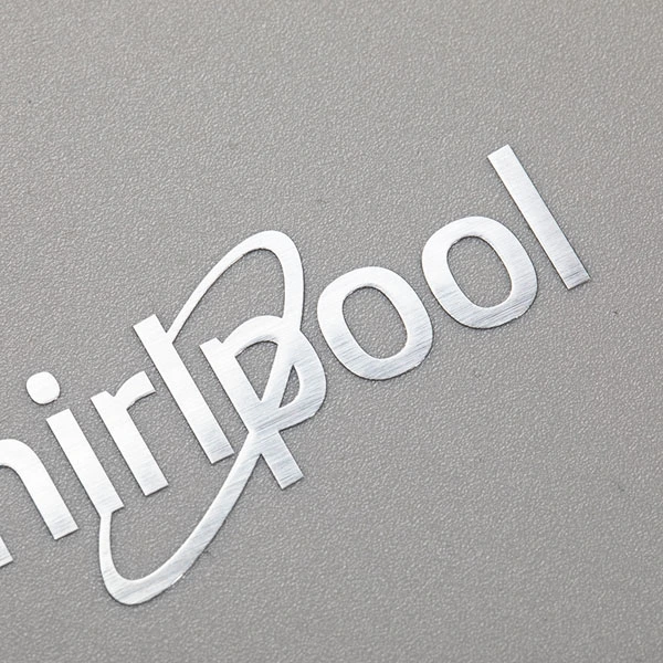 Custom Metal Transfer Sticker Nickel Metallic borstad Transfer Label Transfer Metal logotyp Sticker