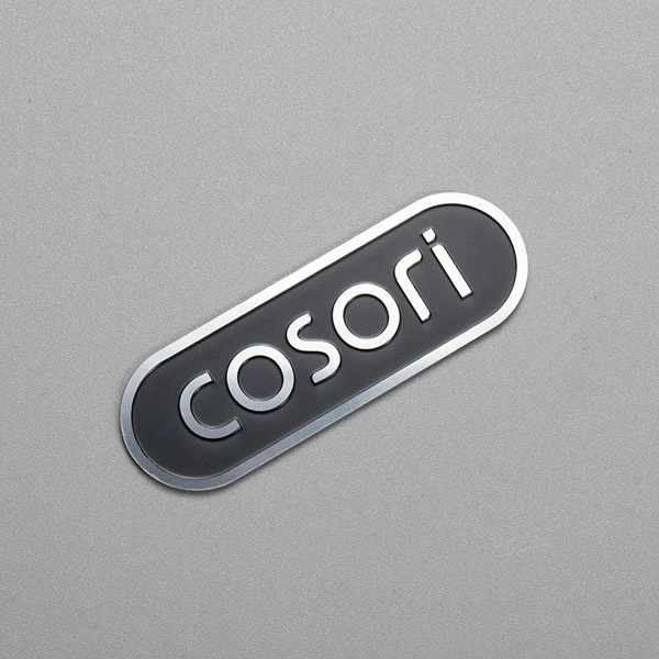 Logotyp aluminiumetikett
