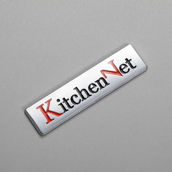 Tillverkare Custom ABS Plast Letter Emblem Sticker Specialized kylskåp dekorativa Emblem