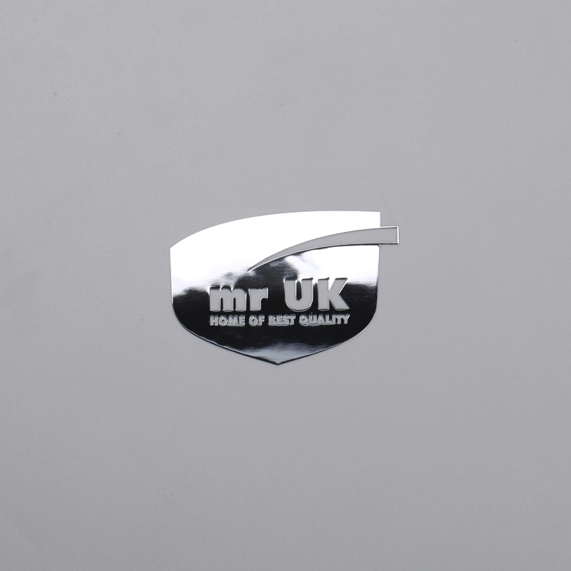 Skräddarsydd Chrome Glossy Thin Emblem Logo med 3M-lim