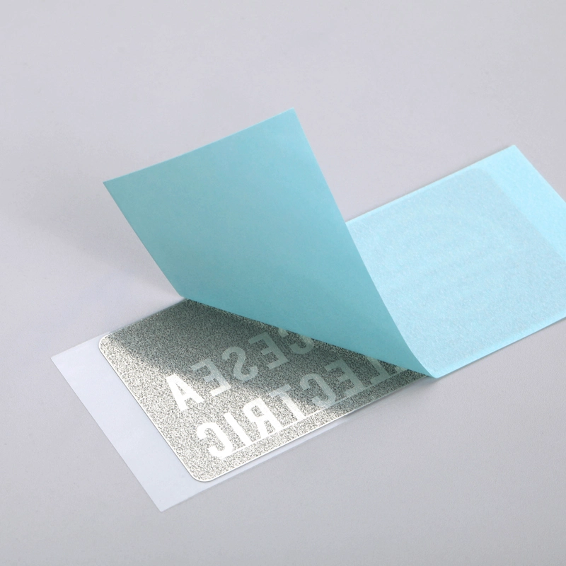 Krom Silver-logotyp Nickeletikett med 3M-lim