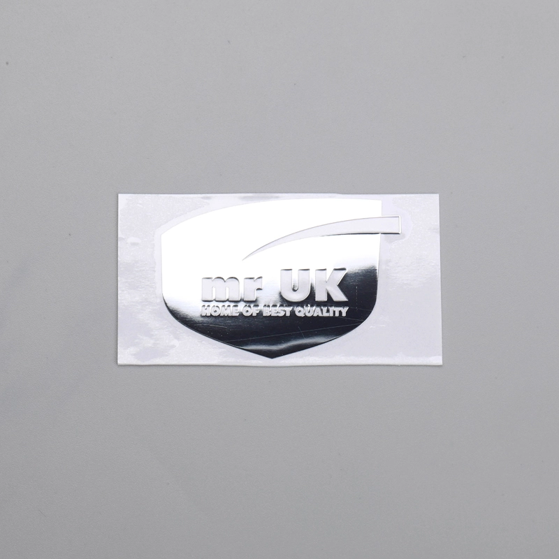 Skräddarsydd Chrome Glossy Thin Emblem Logo med 3M-lim