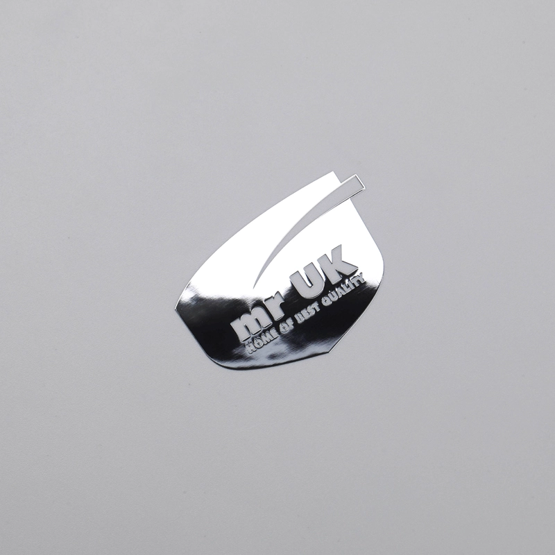 Skräddarsydd Chrome Glossy Thin Emblem Logo med 3M-lim