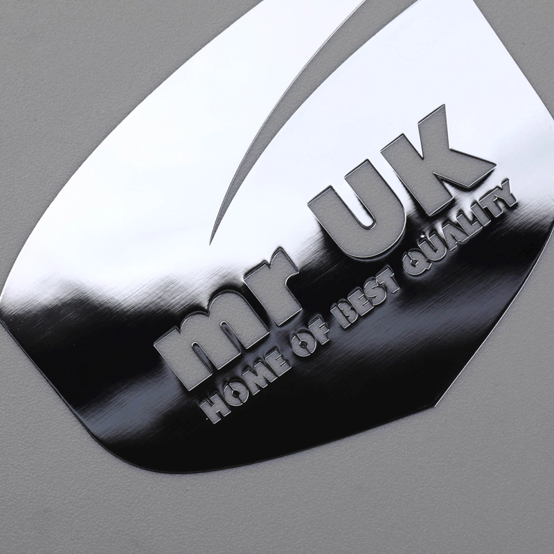 Skräddarsydd Chrome Glossy Thin Emblem Logo med 3M-lim