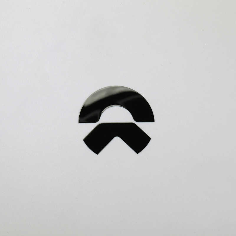 3D Nickel-klistermärke Krom Svart Bilemblem Logotyp