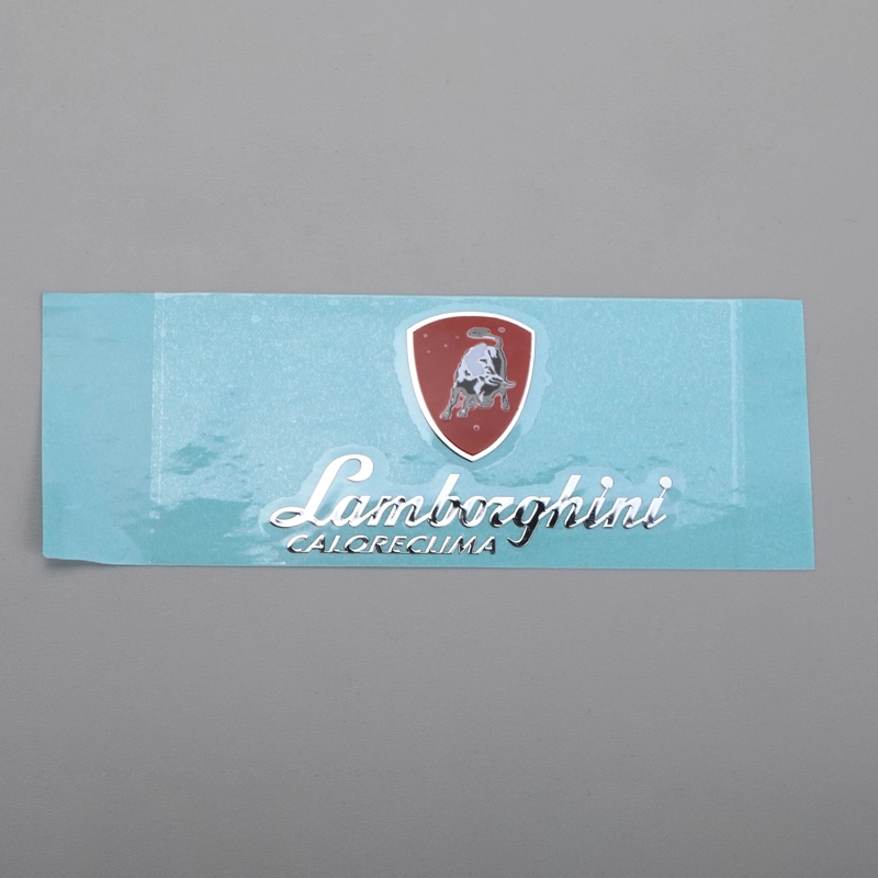 Metall galvanisering klistermärke utskrift färgglada logotyp etikett