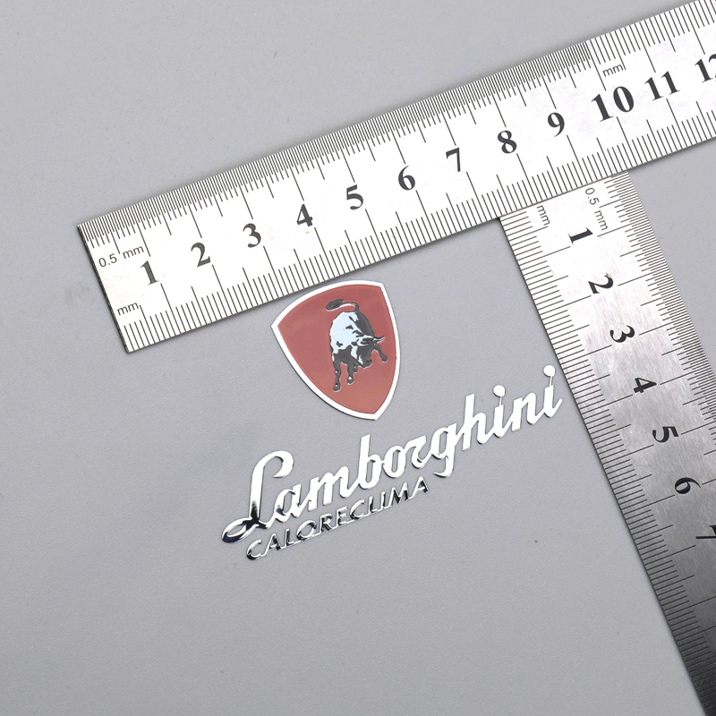 Metall galvanisering klistermärke utskrift färgglada logotyp etikett