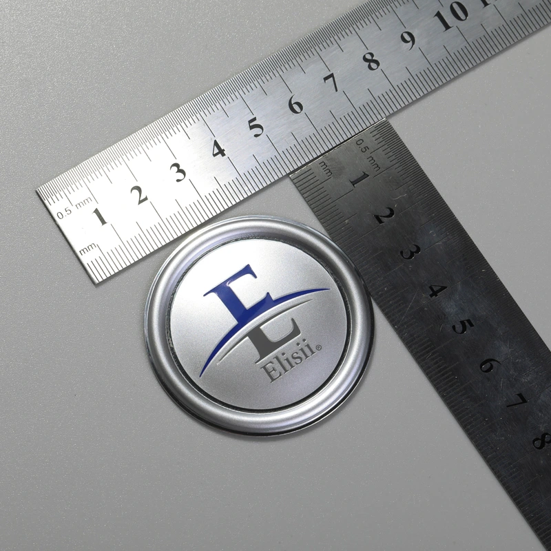 Aluminiumetikett anpassad logotyp 3d präglad klistermärke