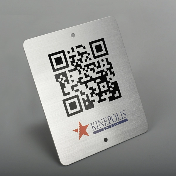 QR-kod aluminiumetikett