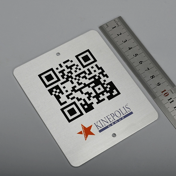 QR-kod aluminiumetikett